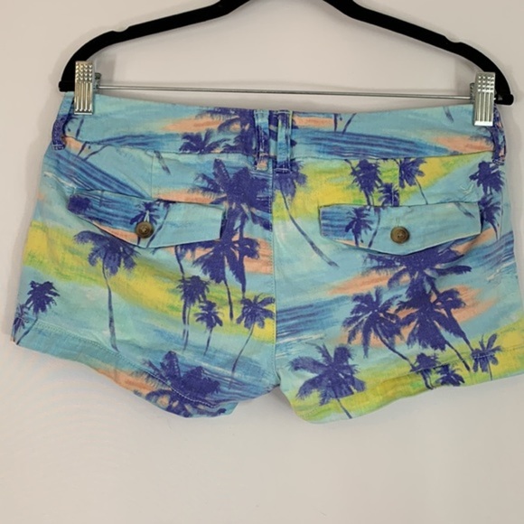 American Eagle Summer Sunset Palm Tree Shorts - Picture 4 of 7
